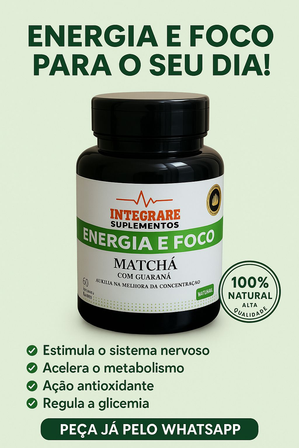 Suplemento Energia & Foco - Matcha